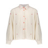 Geisha Blouse hearts off-white/red