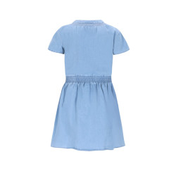 Like Flo Mel Flo girls chambrey dress with bow closure at CF lt denim