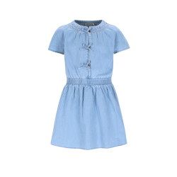 Like Flo Mel Flo girls chambrey dress with bow closure at CF lt denim