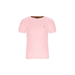 Like Flo Elise Flo girls rib ss shirt Lt pink