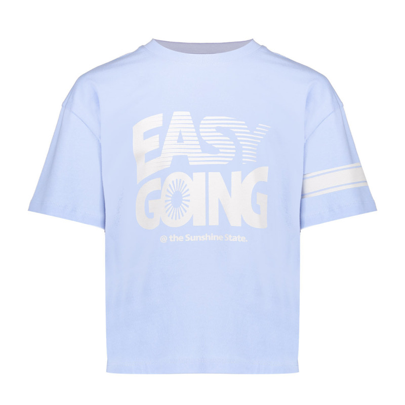 Geisha T-shirt easy going light blue/off-white