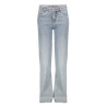 Geisha Jeans wide leg + rhinestones bleached denim