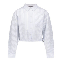 Geisha Blouse jacket stripe off-white/blue