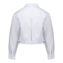 Geisha Blouse jacket stripe off-white/blue