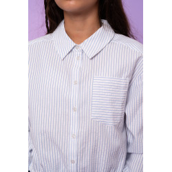 Geisha Blouse jacket stripe off-white/blue
