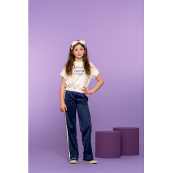 Geisha Track pants stripe navy