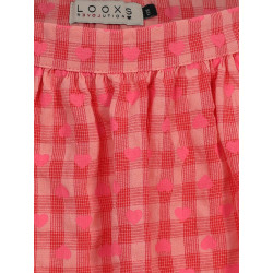 LOOXS Little Woven Skirt Heart Check