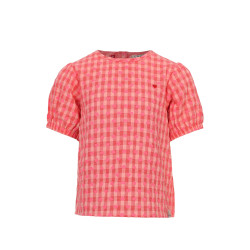 LOOXS Little Woven Top Heart Check