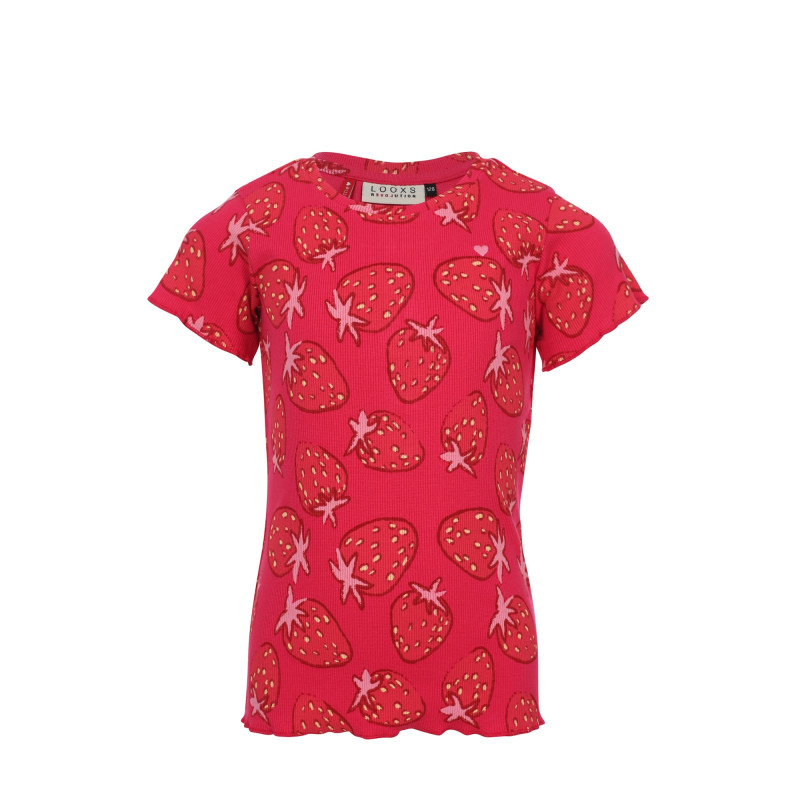 LOOXS Little Rib T-Shirt SS Strawberry Fields