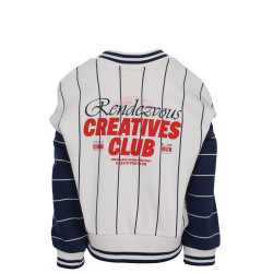 LOOXS 10sixteen Stripe V neck Sweater Indigo Blue