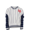 LOOXS 10sixteen Stripe V neck Sweater Indigo Blue