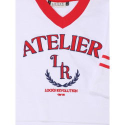 LOOXS 10sixteen interlock  V neck T-shirt Ivory