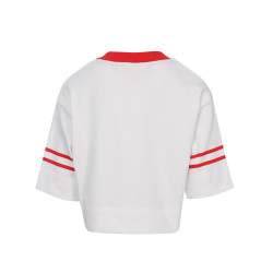 LOOXS 10sixteen interlock  V neck T-shirt Ivory