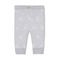 Feetje Broek gebreid AO - The Knits Blauw melange