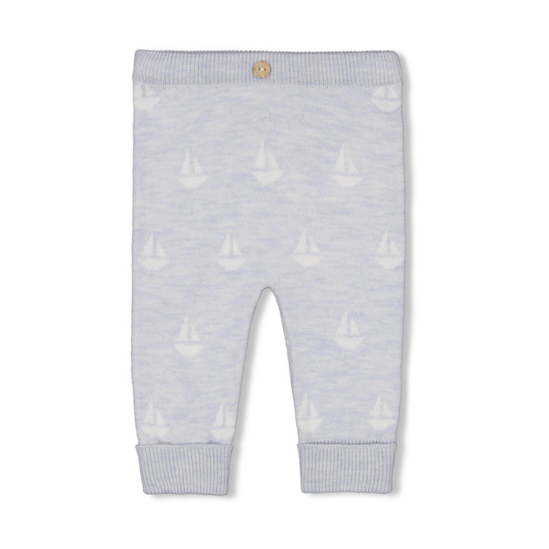 Feetje Broek gebreid AO - The Knits Blauw melange