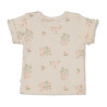Feetje T-shirt pointelle rib AOP - Let Your Dreams Blossom Offwhite
