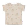 Feetje T-shirt pointelle rib AOP - Let Your Dreams Blossom Offwhite