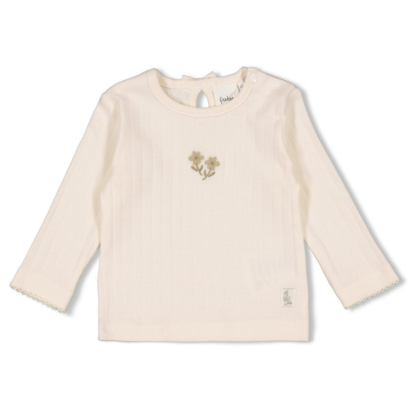 Feetje Longsleeve pointelle rib - Let Your Dreams Blossom Offwhite