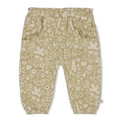 Feetje Broek crinkle AOP - Let Your Dreams Blossom Groen