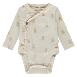 A Tiny Story baby romper long sleeve Ecru