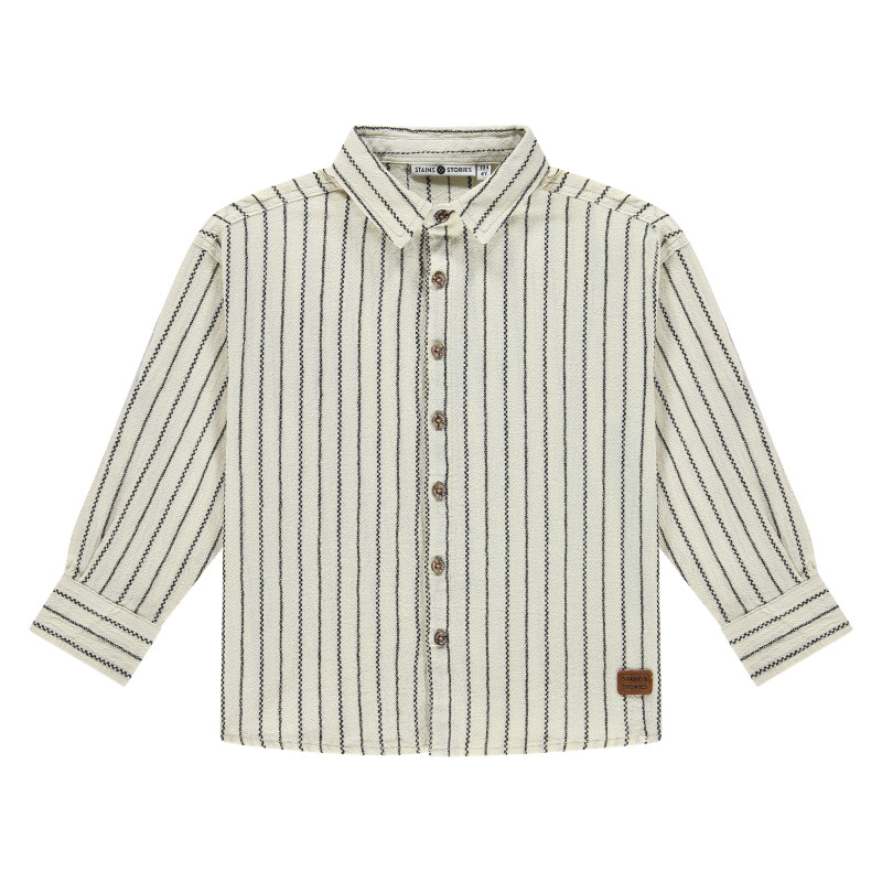 Stains and Stories boys shirt long sleeve Off-White