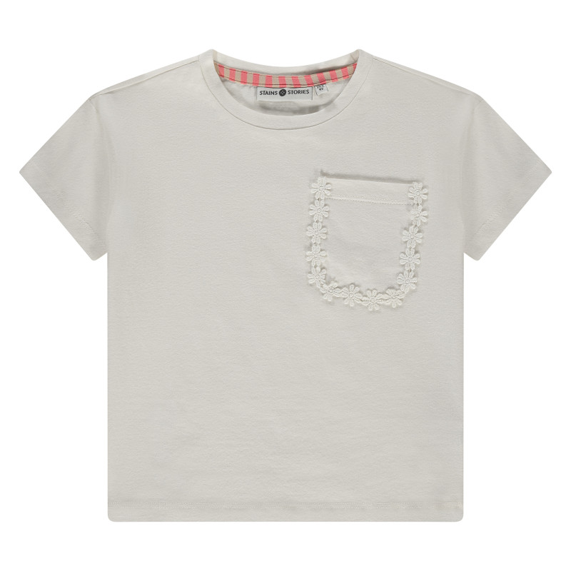 Stains and Stories girls t-shirt short sleeve Ivory