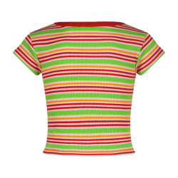 Vingino Icon-fancy stripe rib tee Goji berry