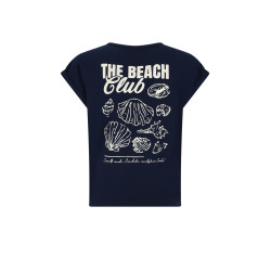 NoBell' Kasis Top with big back print Navy Blazer