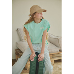 NoBell' Kasis Top with big back print Neptune Green