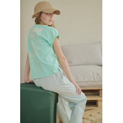 NoBell' Kasis Top with big back print Neptune Green