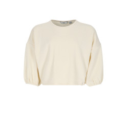 NoBell' Kess Oversized Cropped Top Pearled Ivory