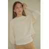 NoBell' Kess Oversized Cropped Top Pearled Ivory