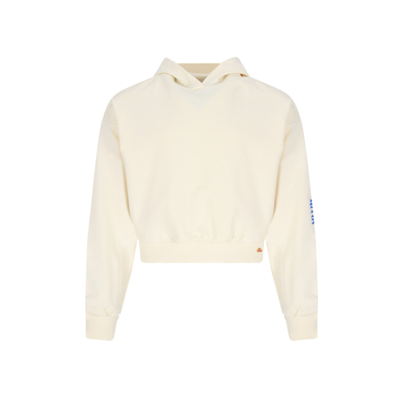 NoBell' Kumy Hooded Sweater with big Puff Back Print Pearled Ivory