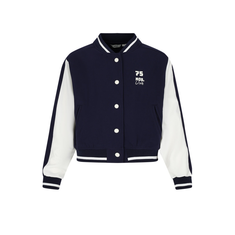 NoBell' Darsy Oversized Varsity Jacket Navy Blazer