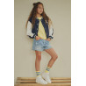 NoBell' Darsy Oversized Varsity Jacket Navy Blazer