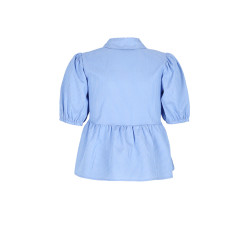 NoBell' Tiggs Sttiped Blouse puff sleeve Azure Blue