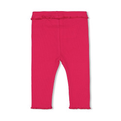 Feetje Legging rib - Love Peace Aloha Fuchsia