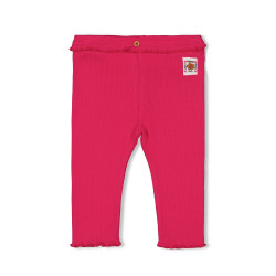 Feetje Legging rib - Love Peace Aloha Fuchsia