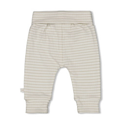 Feetje Broek rib met streep - Elephant Mint