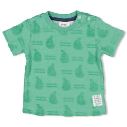 Feetje T-shirt AO badstof - Seaside Happiness Groen