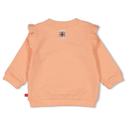 Feetje Sweater relaxed fit - Love Peace Aloha Perzik