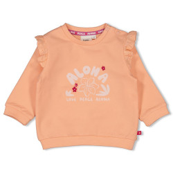 Feetje Sweater relaxed fit - Love Peace Aloha Perzik