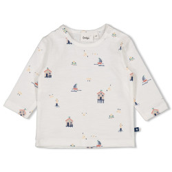 Feetje Longsleeve AOP - Seaside Happiness Offwhite