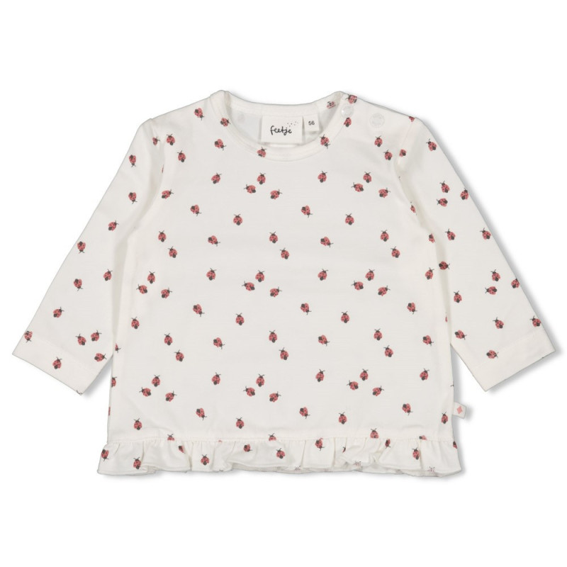 Feetje Longsleeve AOP - Ladybug Offwhite