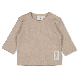 Feetje Longsleeve rib - Elephant Taupe melange