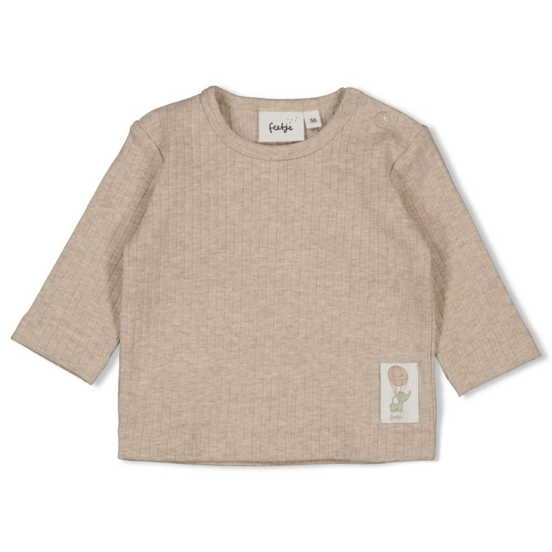 Feetje Longsleeve rib - Elephant Taupe melange