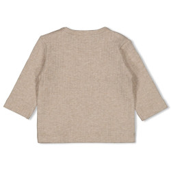 Feetje Longsleeve rib - Elephant Taupe melange