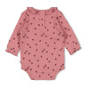 Feetje Romper ajour rib AOP - Ladybug Roze