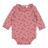 Feetje Romper ajour rib AOP - Ladybug Roze