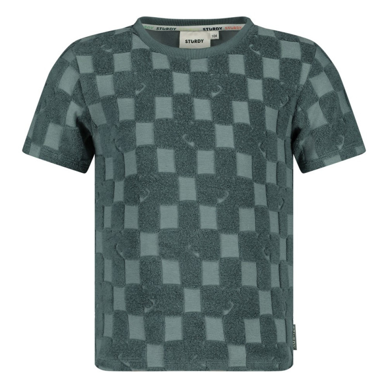 Sturdy T-shirt ruit badstof - Lagoon Legends Petrol